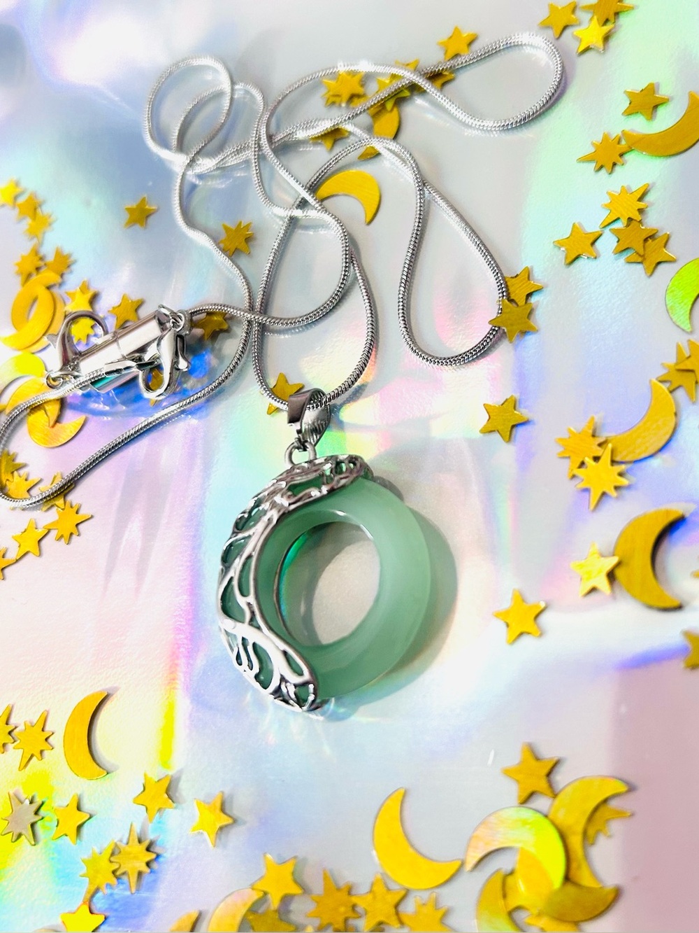Green Jade Sphere Necklace